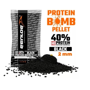 Preview: Genlog Pellet Protein Bomb Black - 2mm 800g Preview: Genlog Pellet Protein Bomb Black - 2mm 800g